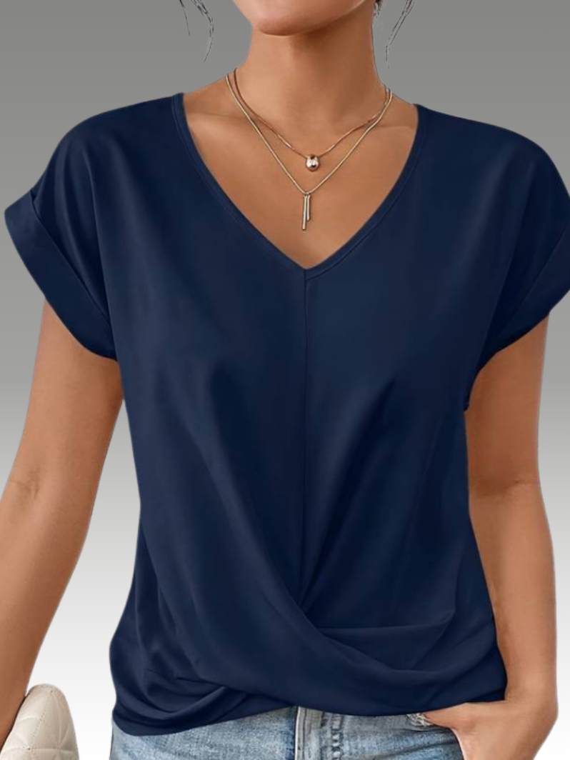 CELESTE – Elegant V-Neck Top