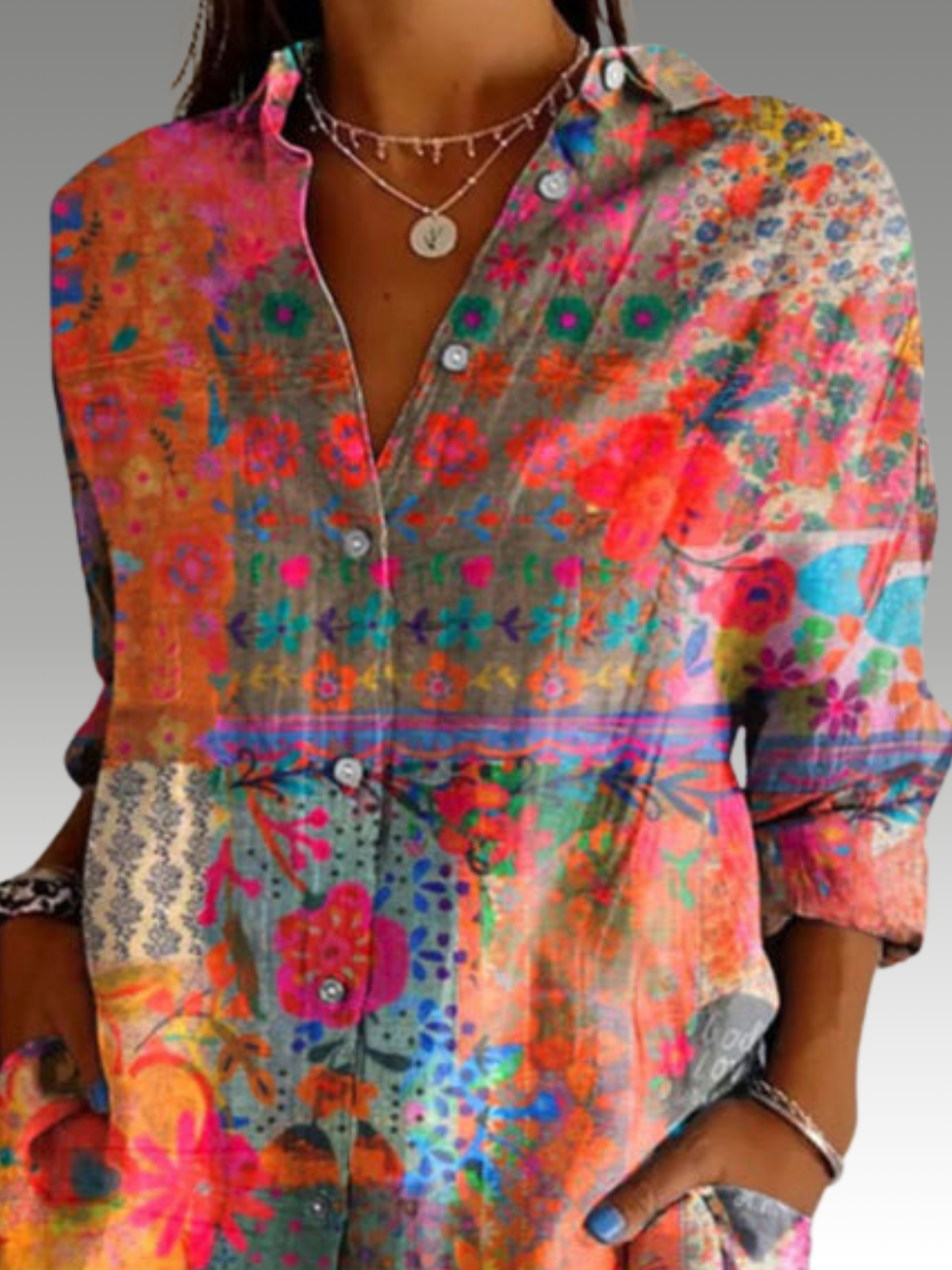 Anna™ | Elegant Floral Print Blouse