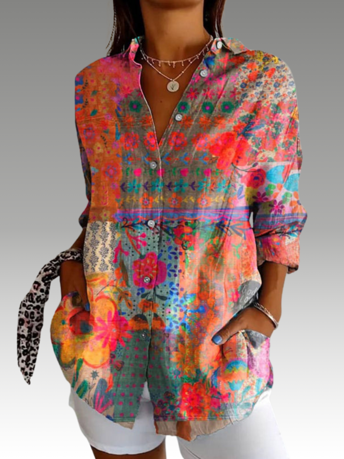 Anna™ | Elegant Floral Print Blouse