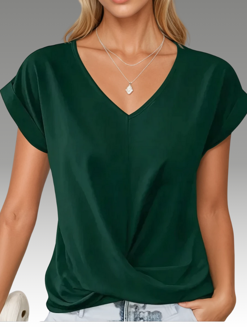 CELESTE – Elegant V-Neck Top