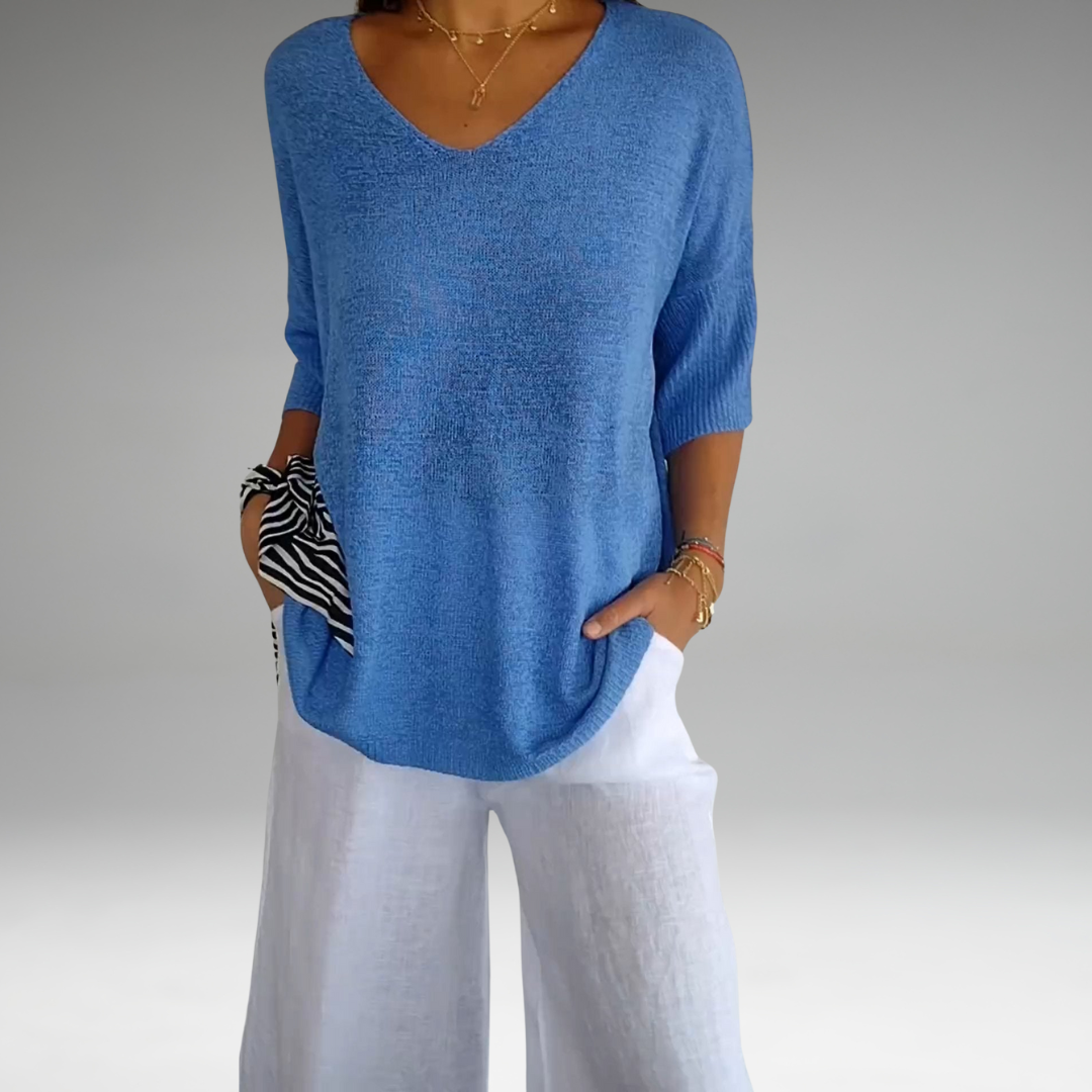 Jinn | Knitted top with V-neck