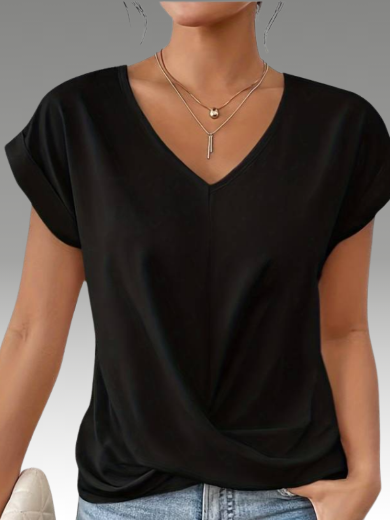 CELESTE – Elegant V-Neck Top
