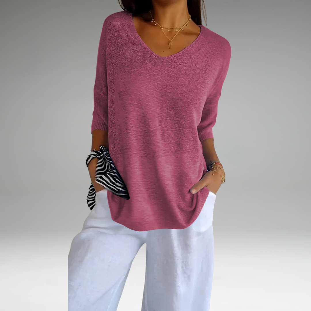 Jinn | Knitted top with V-neck