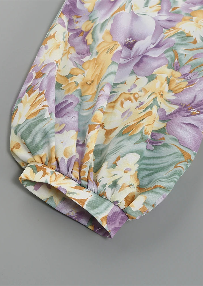 Dalina - Floral One-Sleeve Dress