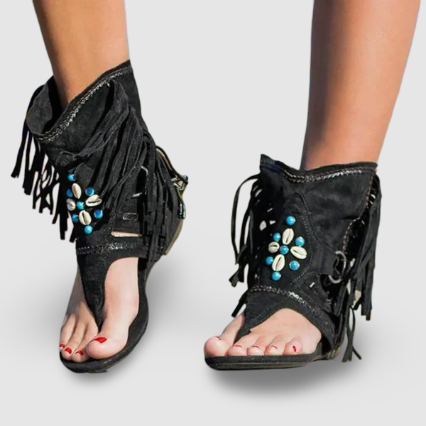 Hera - Fringe Boho Sandals