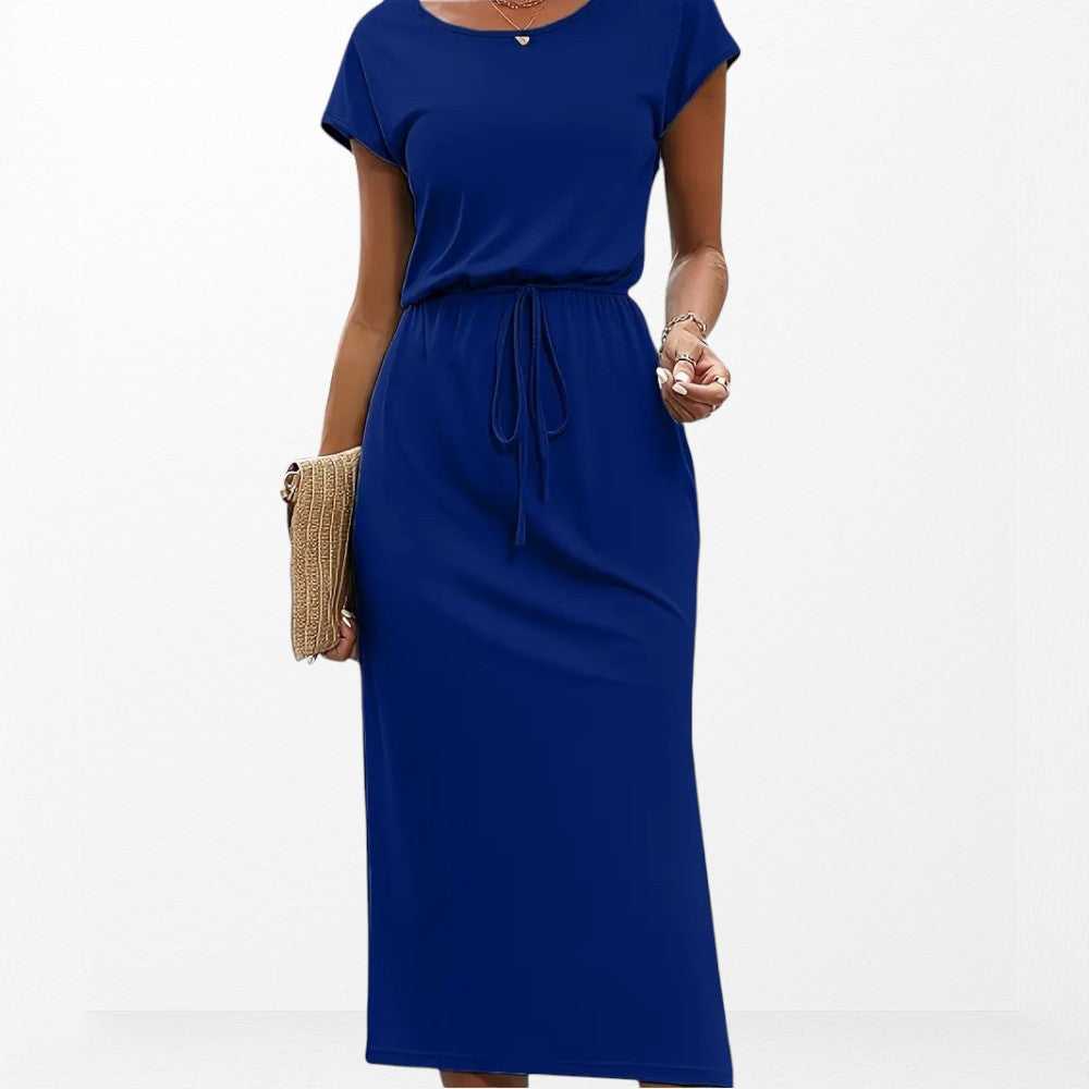 Seraphina™ Solid Crew Neck Dress